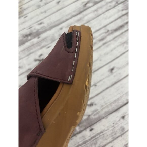 Dansko Suede Leather Slip On Wedge Clogs Women’s US 8.5 Purple Mauve - Picture 8 of 13